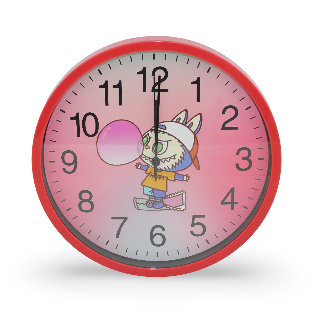 Labubu Wall Clock – Red - Assortments - OKO