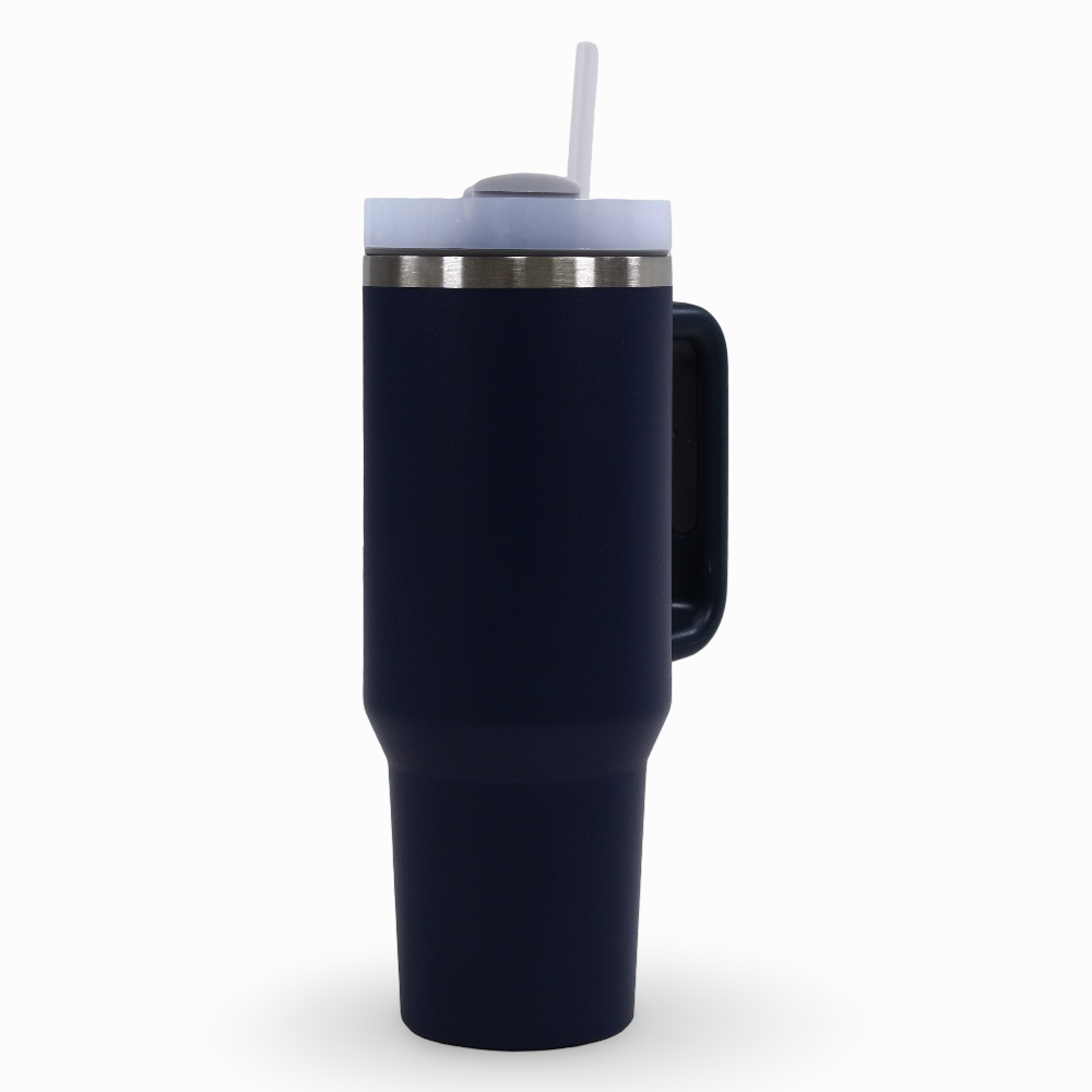 Large Straw Mug 1200ml – Petroleum Blue