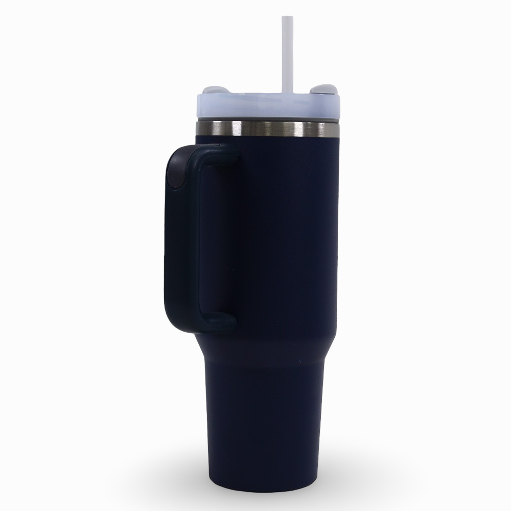 Large Straw Mug 1200ml – Petroleum Blue