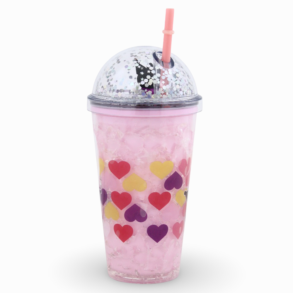 Porcelain Mug with Straw – Pink with Kuromi Design
