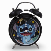 Metal Alarm Clock – Black with Stitch Design