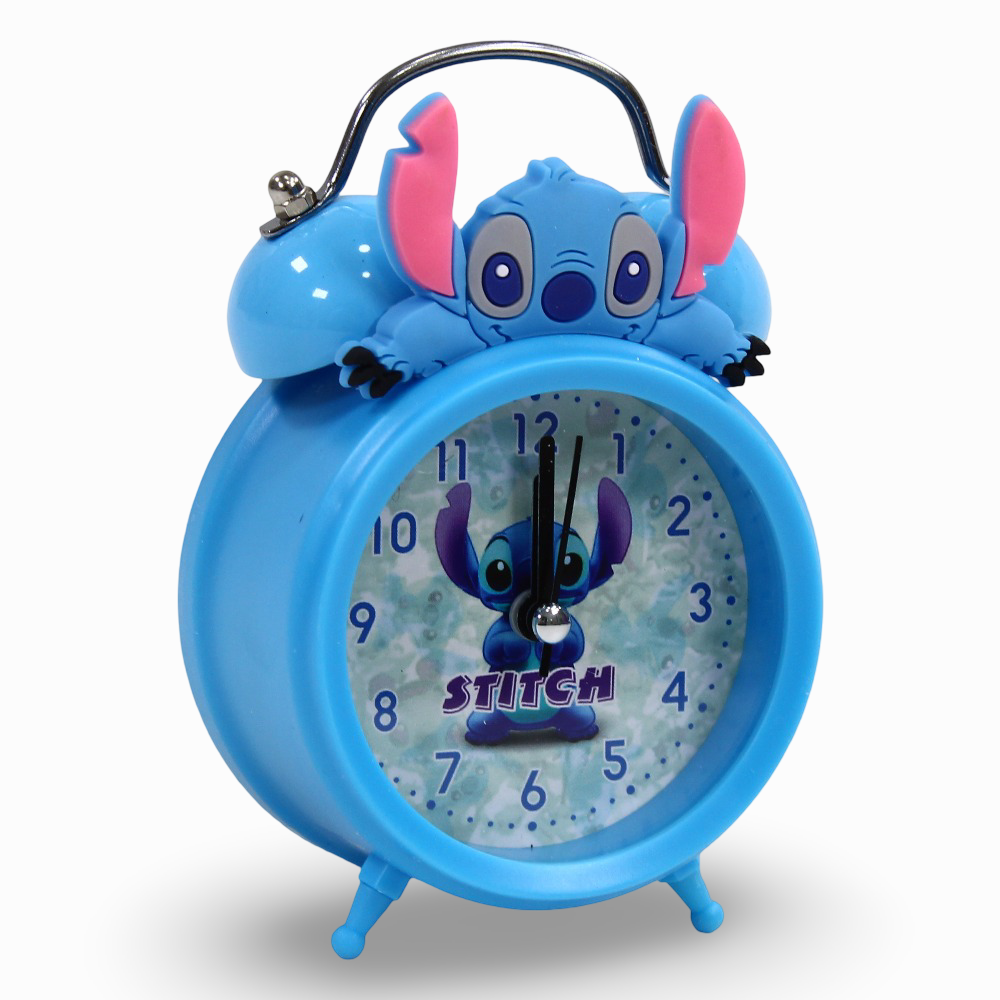 Alarm Clock – Baby Blue with Stitch Design