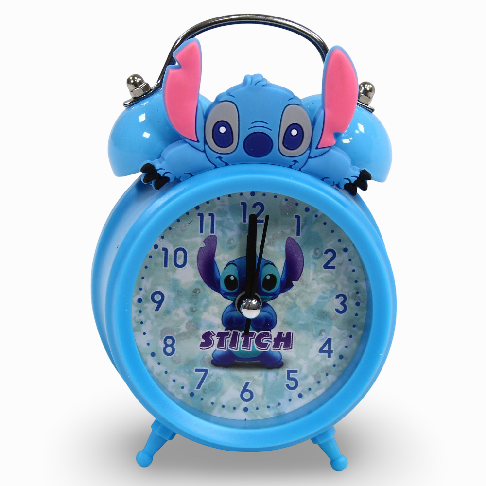 Alarm Clock – Baby Blue with Stitch Design