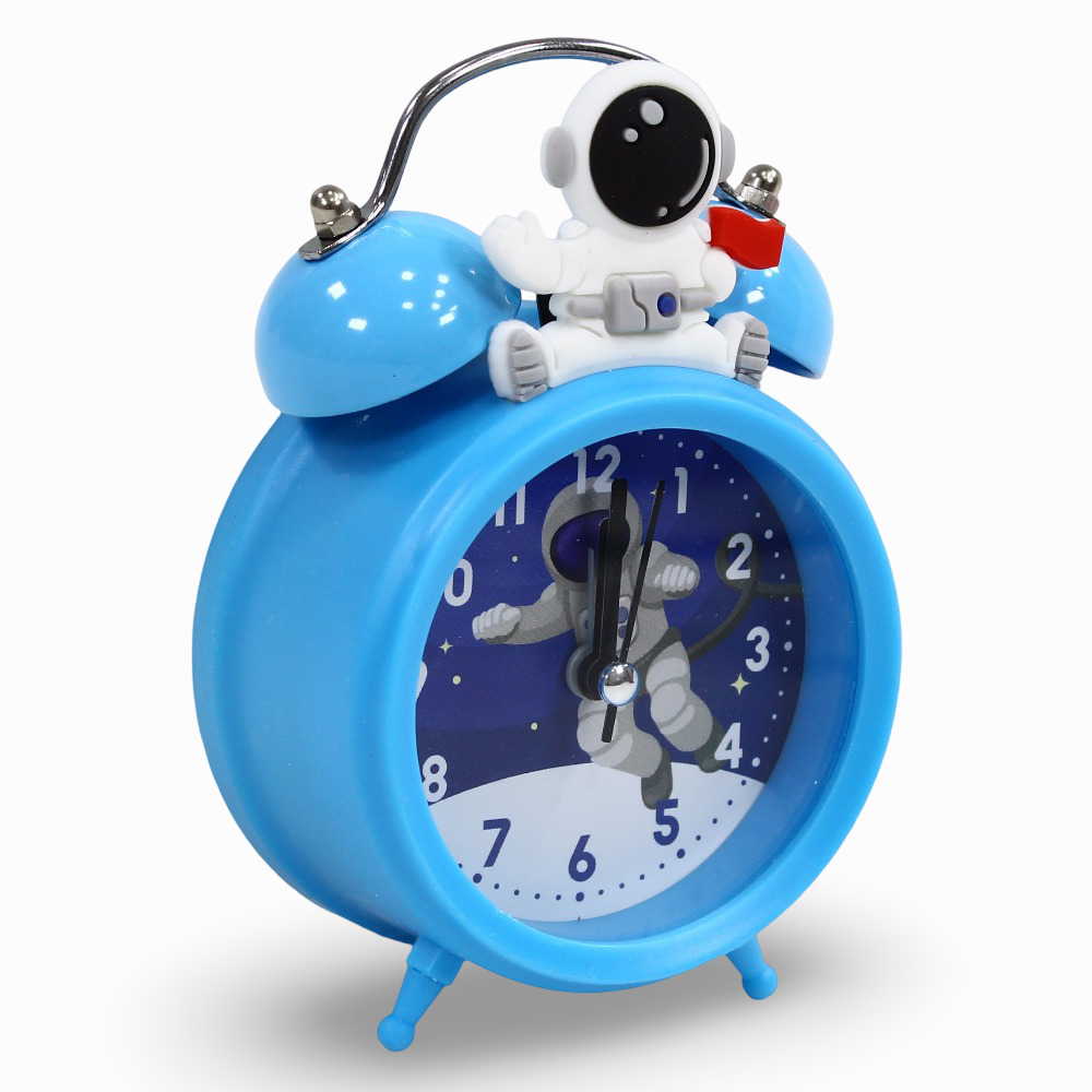 Alarm Clock – Baby Blue with Astronaut Design