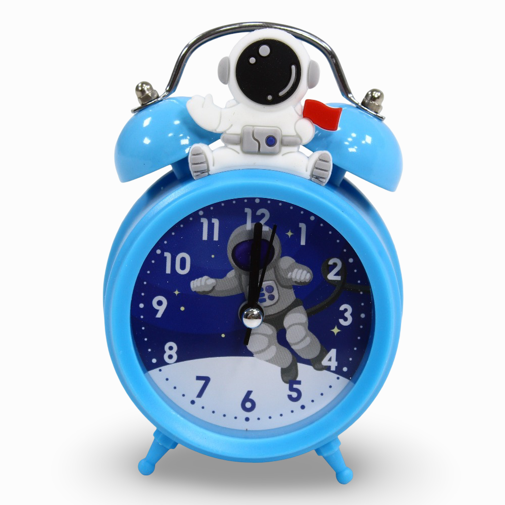 Alarm Clock – Baby Blue with Astronaut Design