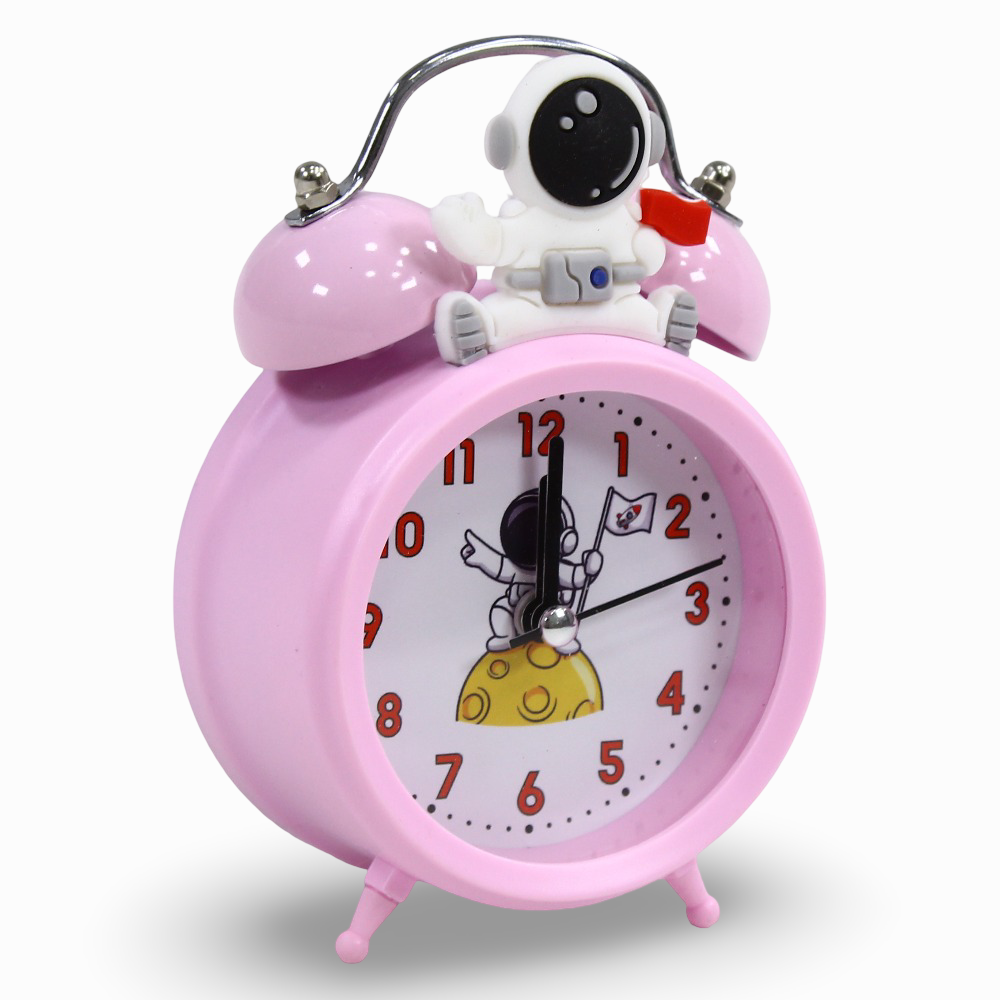 Alarm Clock – Pink with Astronaut Design