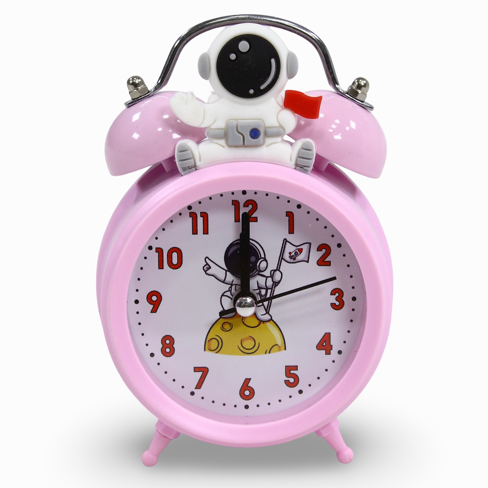 Alarm Clock – Pink with Astronaut Design