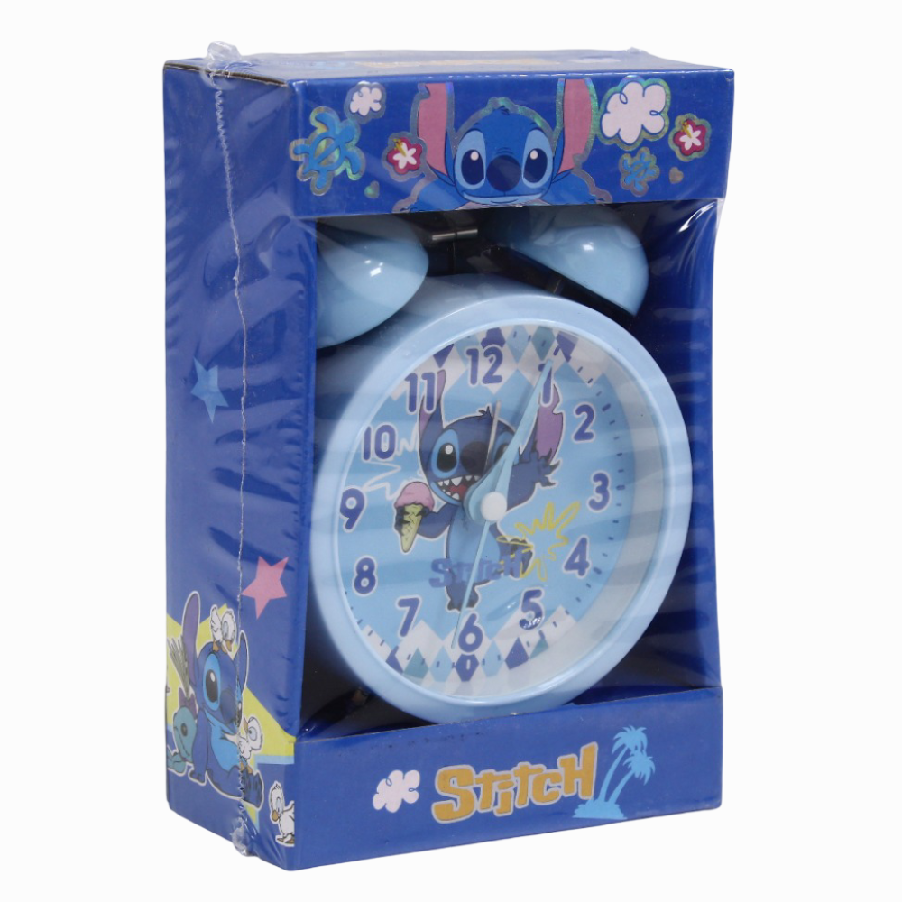 Alarm Clock – Light Blue with Stitch Design