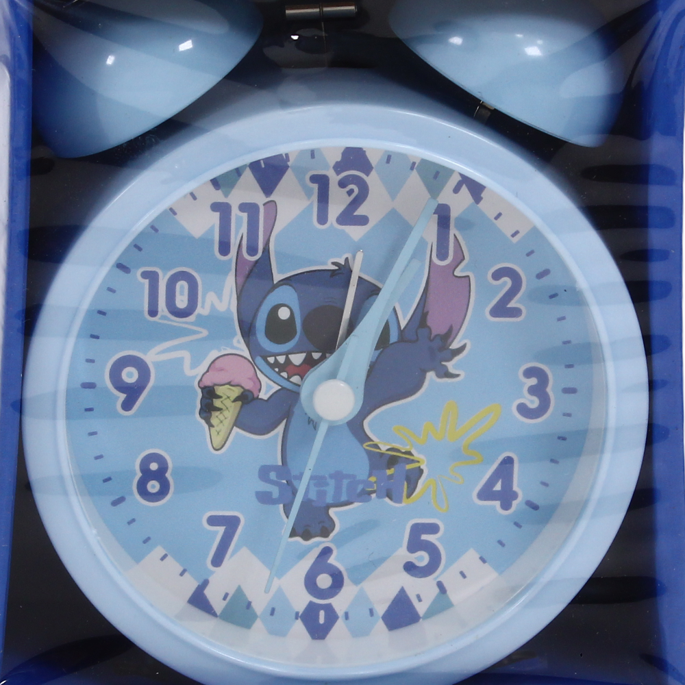 Alarm Clock – Light Blue with Stitch Design