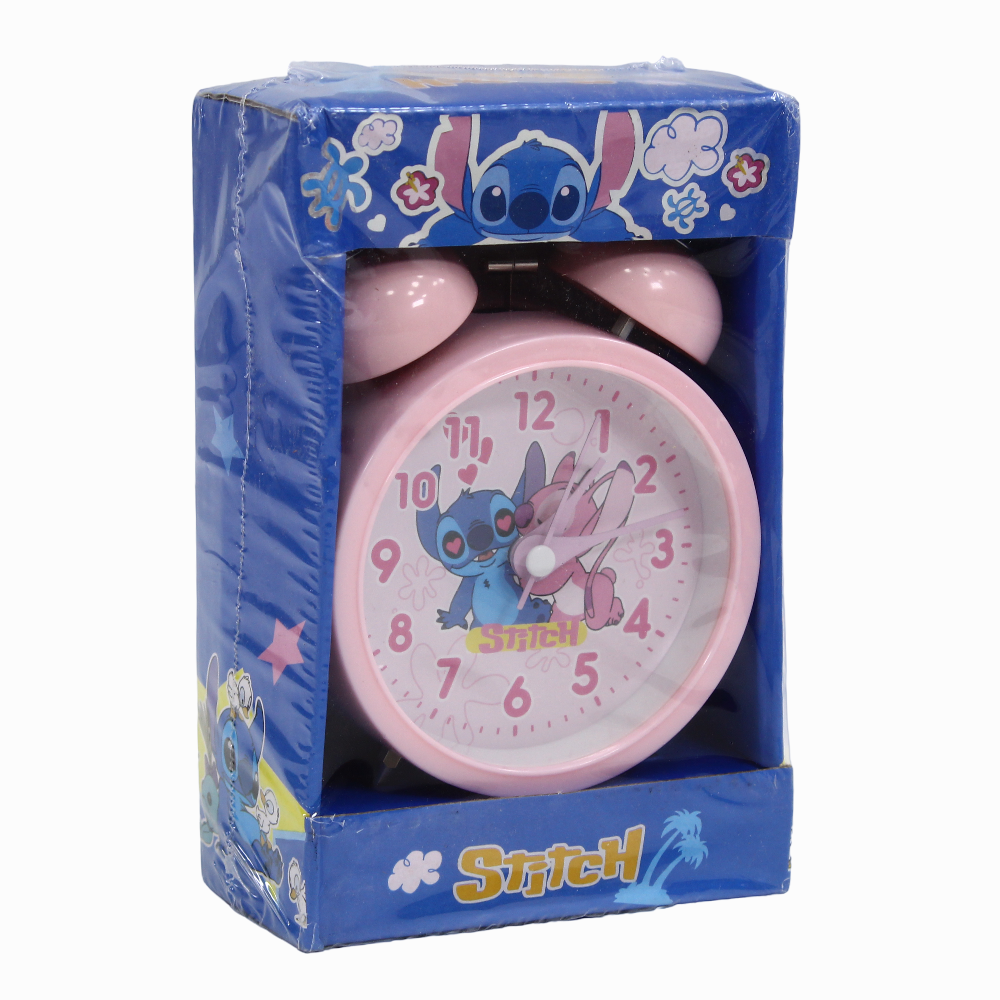Alarm Clock – Pink with Stitch Design