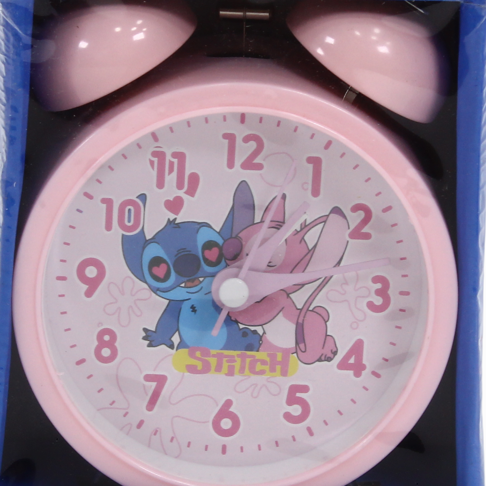 Alarm Clock – Pink with Stitch Design