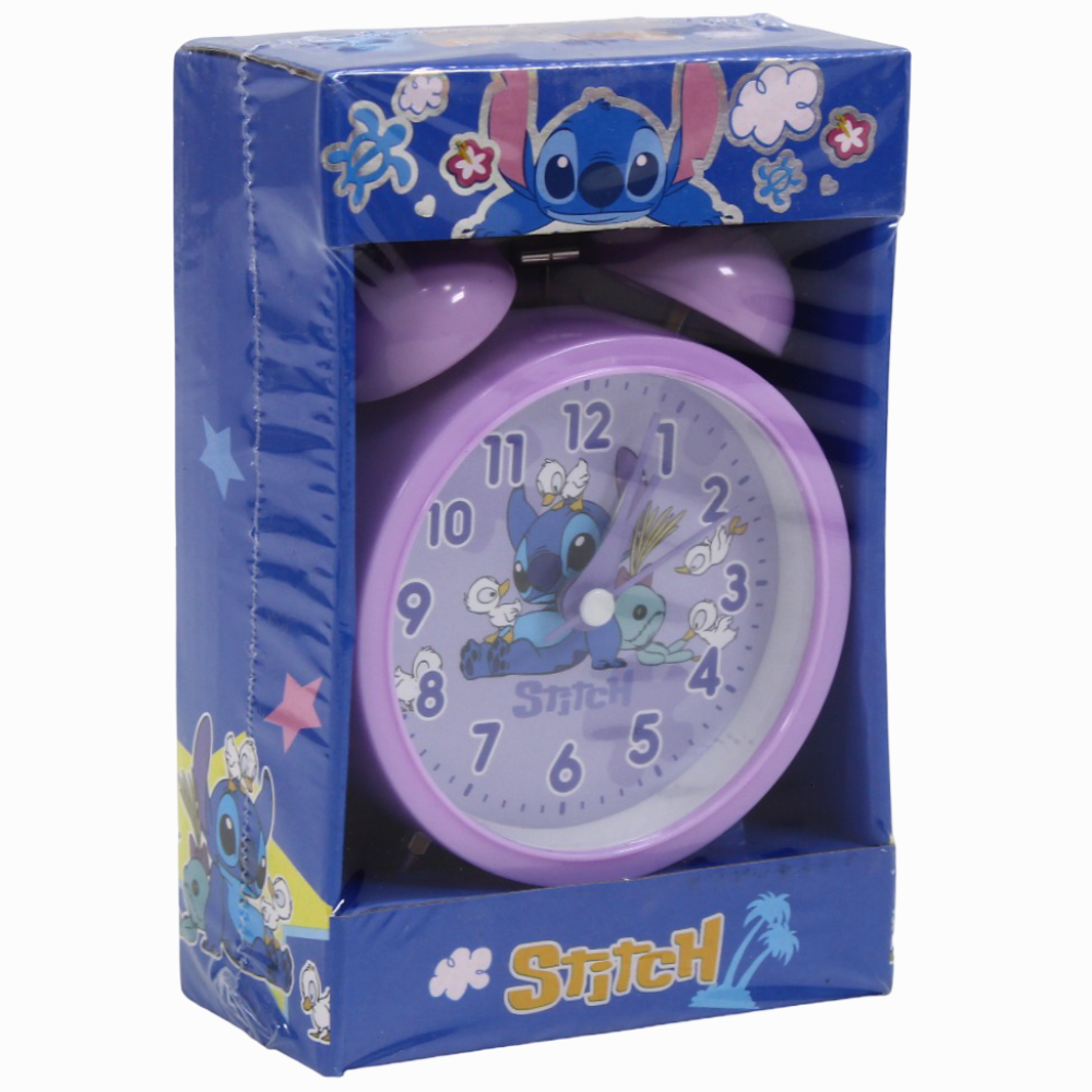 Alarm Clock – Purple with Stitch Design