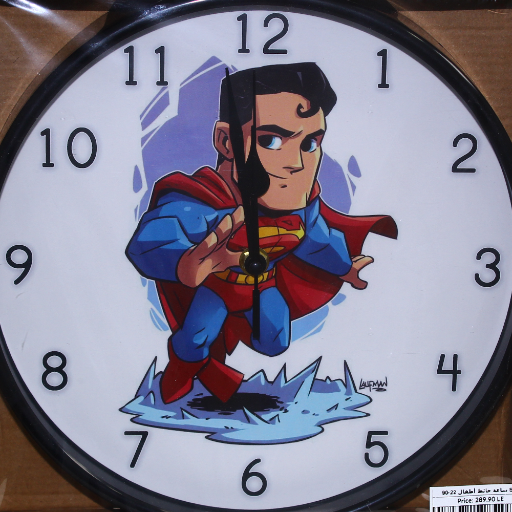Kids Wall Clock – Superman Design