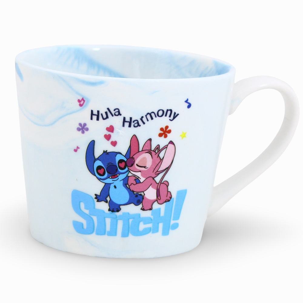 Porcelain Mug – Baby Blue with Stitch Design