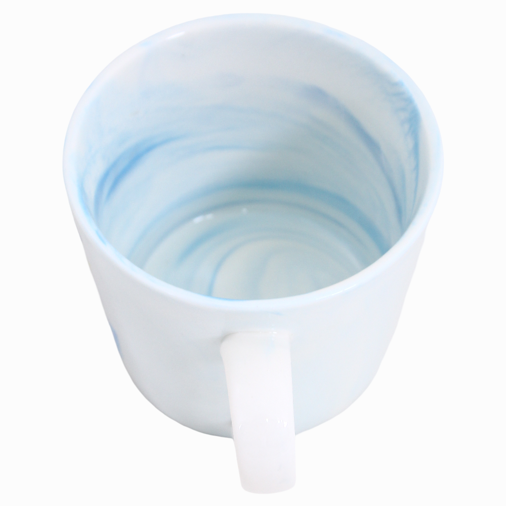 Porcelain Mug – Baby Blue with Stitch Design