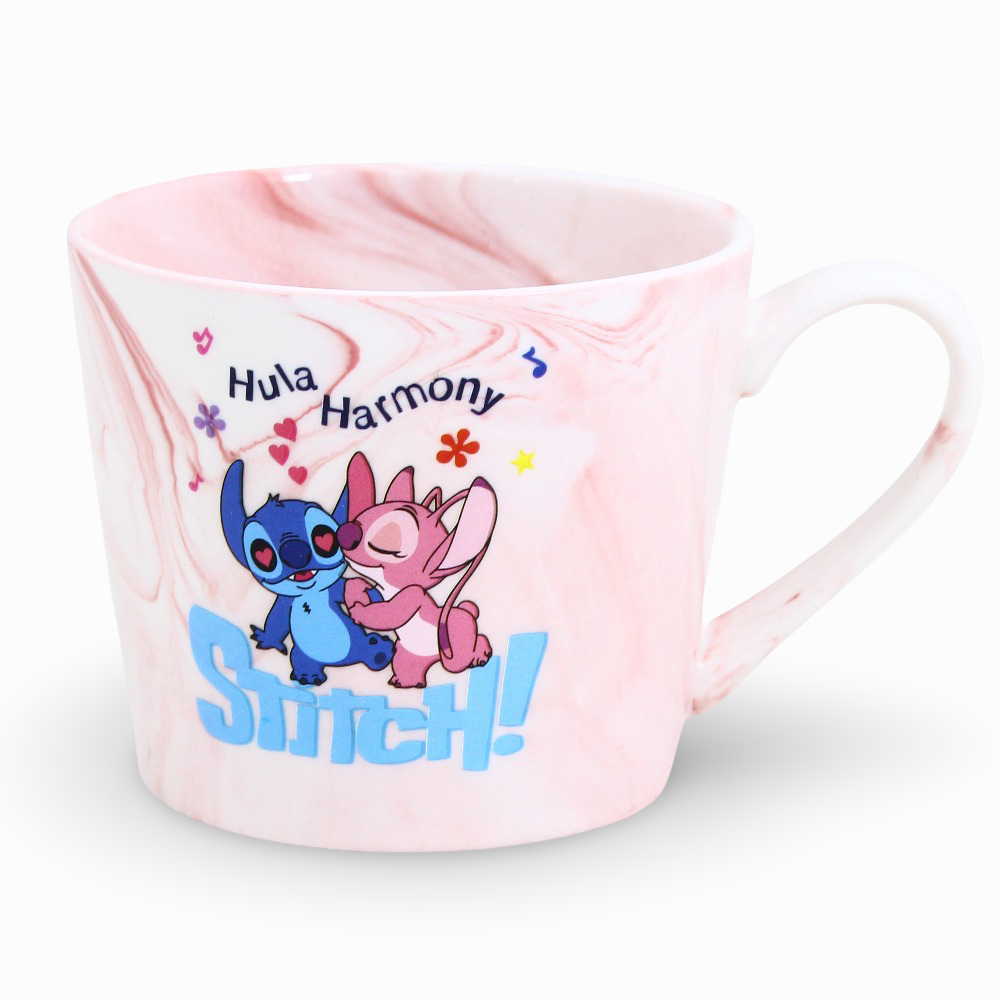 Porcelain Mug – Pink with Stitch Design