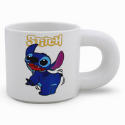 Porcelain Mug – White with Stitch Print