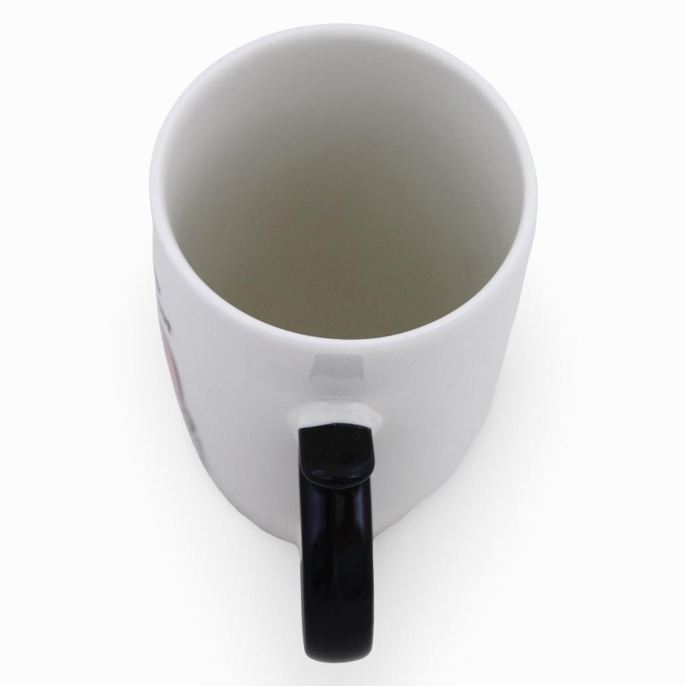 Clay Mug – Black Handle & Daisy Duck Design