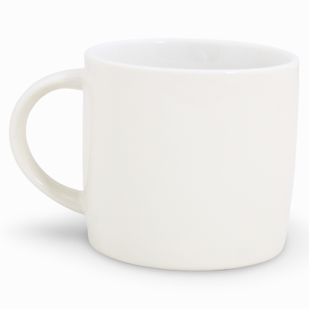 Porcelain Mug – White with Stitch Design
