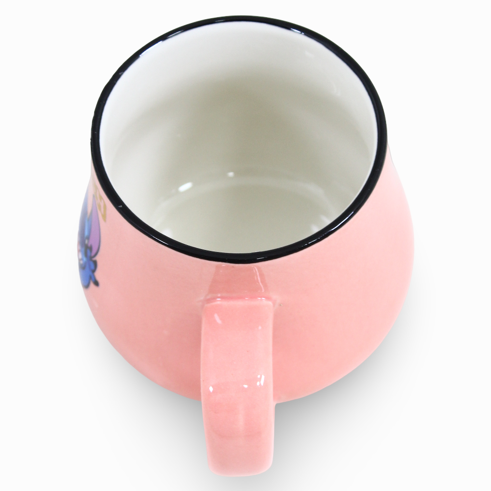 Porcelain Mug – Pink with Stitch Design
