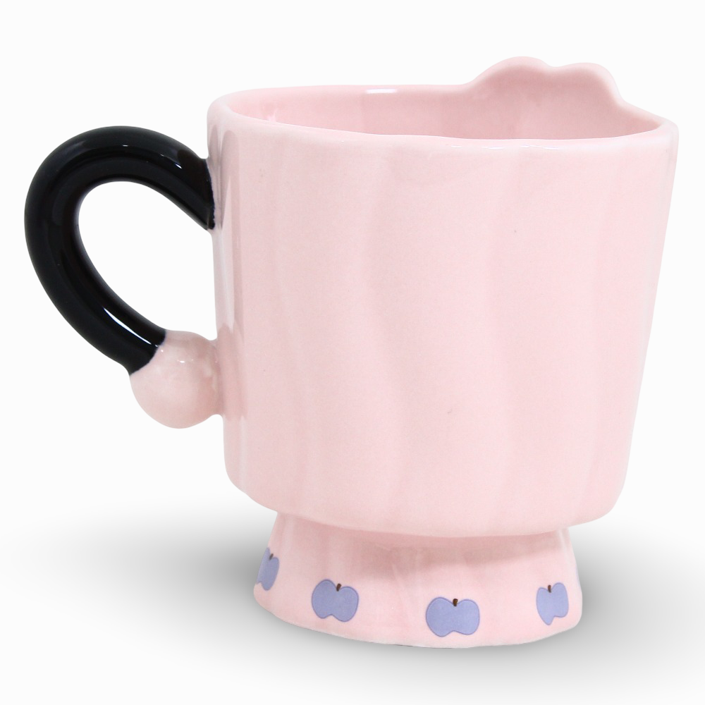 Porcelain Mug - Pink with "Luck" Print