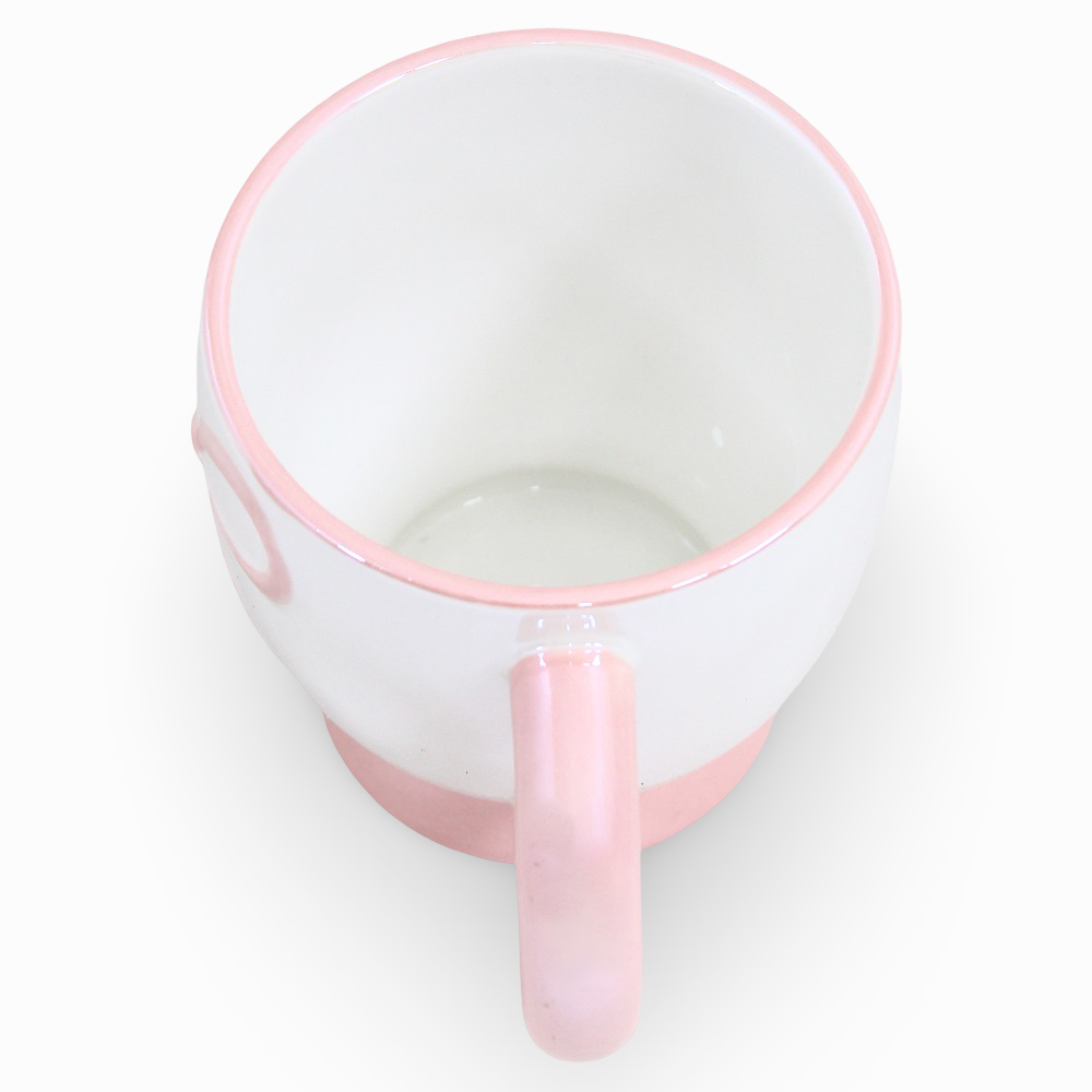 Porcelain Mug – White with a Pink Bow