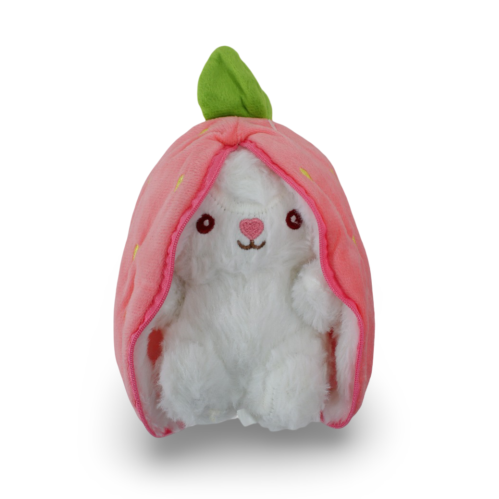 Bunny in a Strawberry Plush Toy