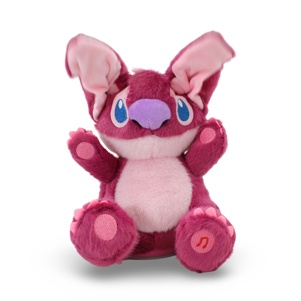 Stitch Talking Musical Plush Toy with Repeat After You Feature - Pink