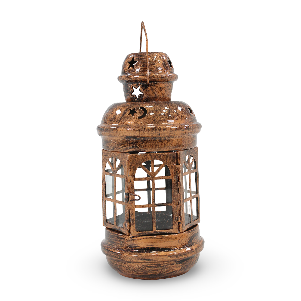 Ramadan Decorative Metal Lantern – Copper Red - Party - OKO