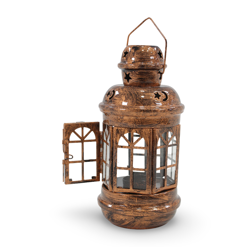 Ramadan Decorative Metal Lantern – Copper Red