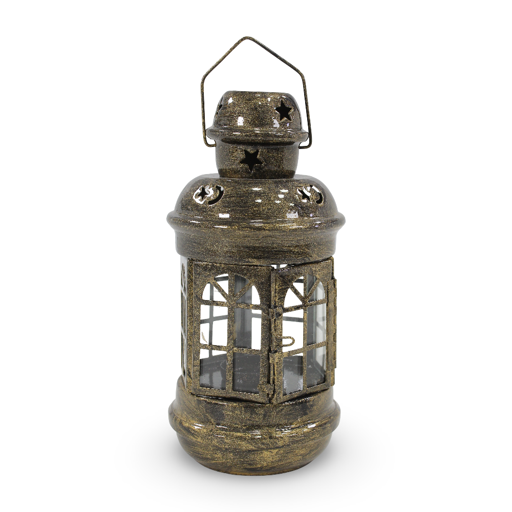 Ramadan Decorative Metal Lantern – Yellow Copper - Party - OKO