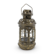 Ramadan Decorative Metal Lantern – Yellow Copper