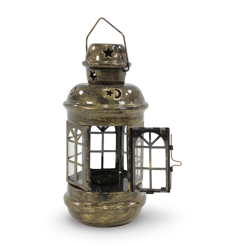 Ramadan Decorative Metal Lantern – Yellow Copper