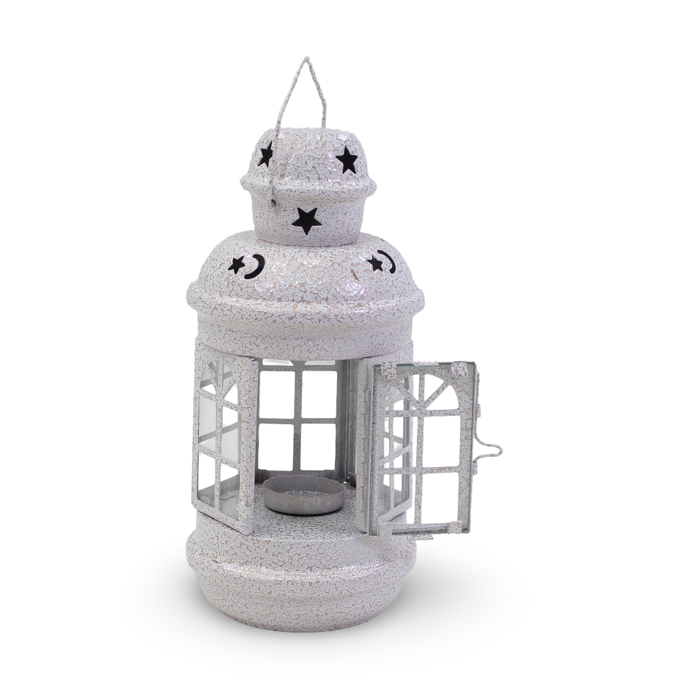 Ramadan Metal Lantern – White Matte