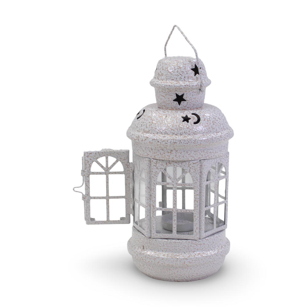Ramadan Metal Lantern – White Matte
