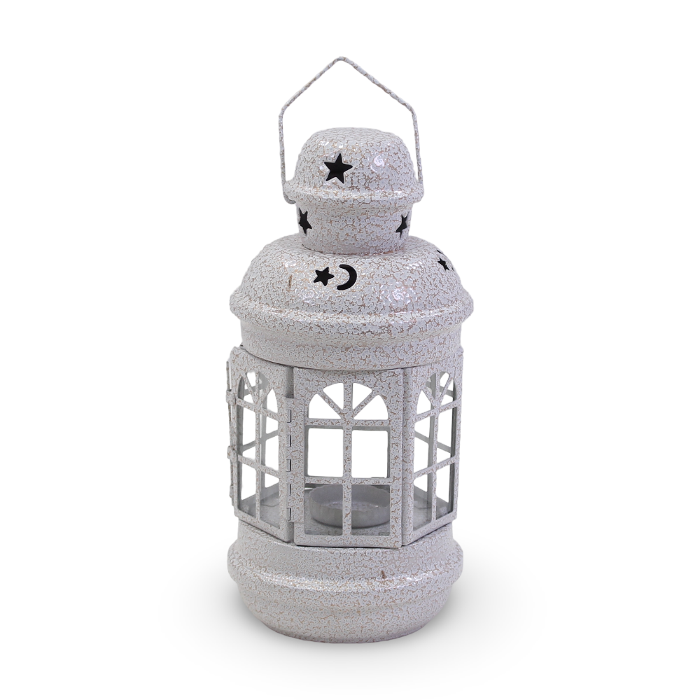 Ramadan Metal Lantern – White Matte
