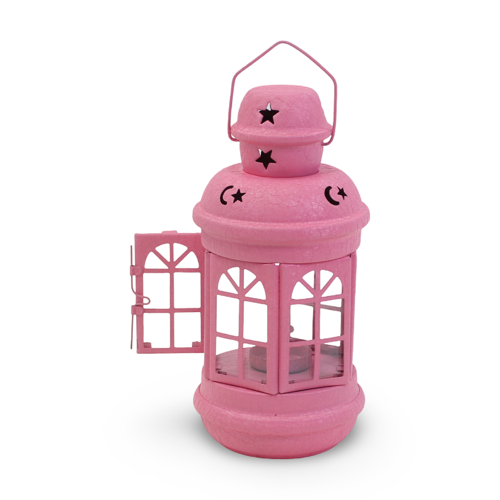 Ramadan Metal Lantern – Pink Matte