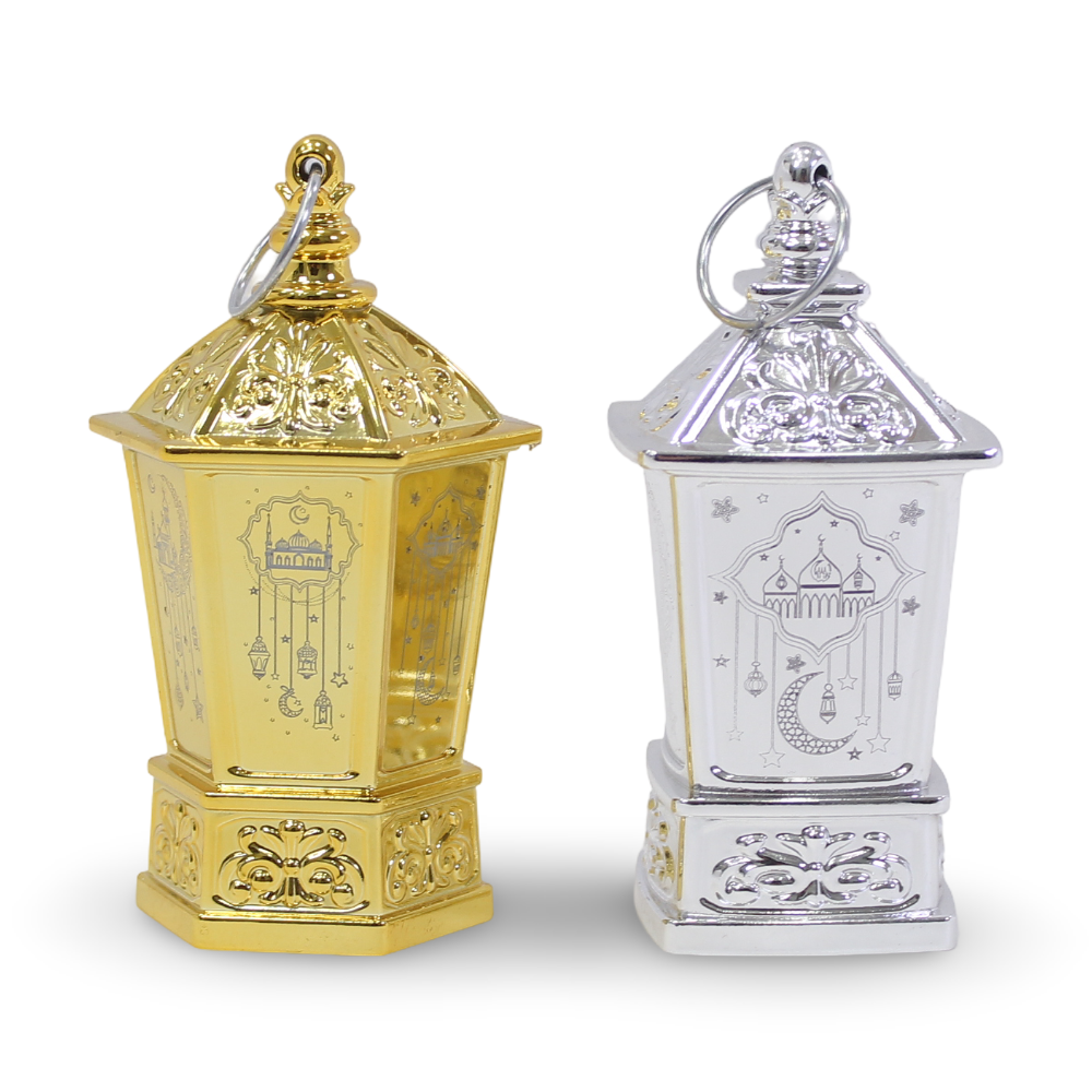 Ramadan Medallion Lantern – Gold & Silver with LED - Party - OKO