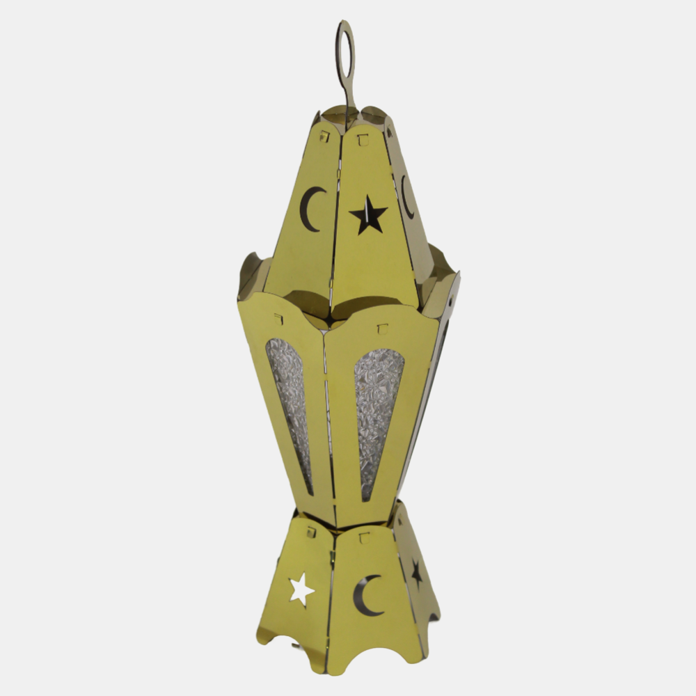 Stainless Steel Hexagonal Lantern Ramadan Decor