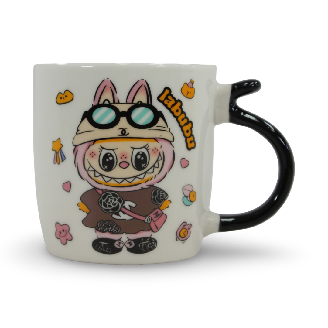 Labubu Ceramic Mug – with Black Handle