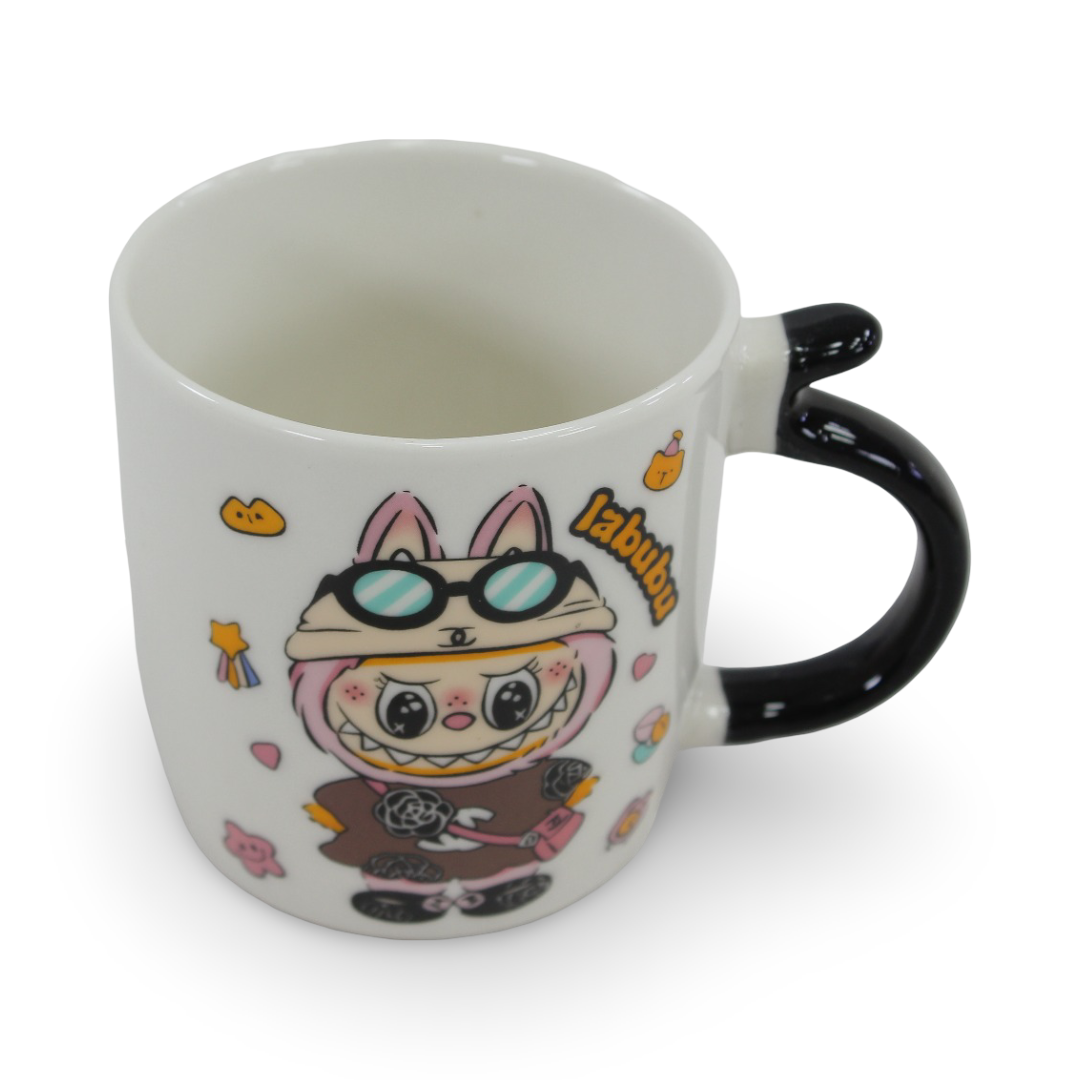 Labubu Ceramic Mug – with Black Handle