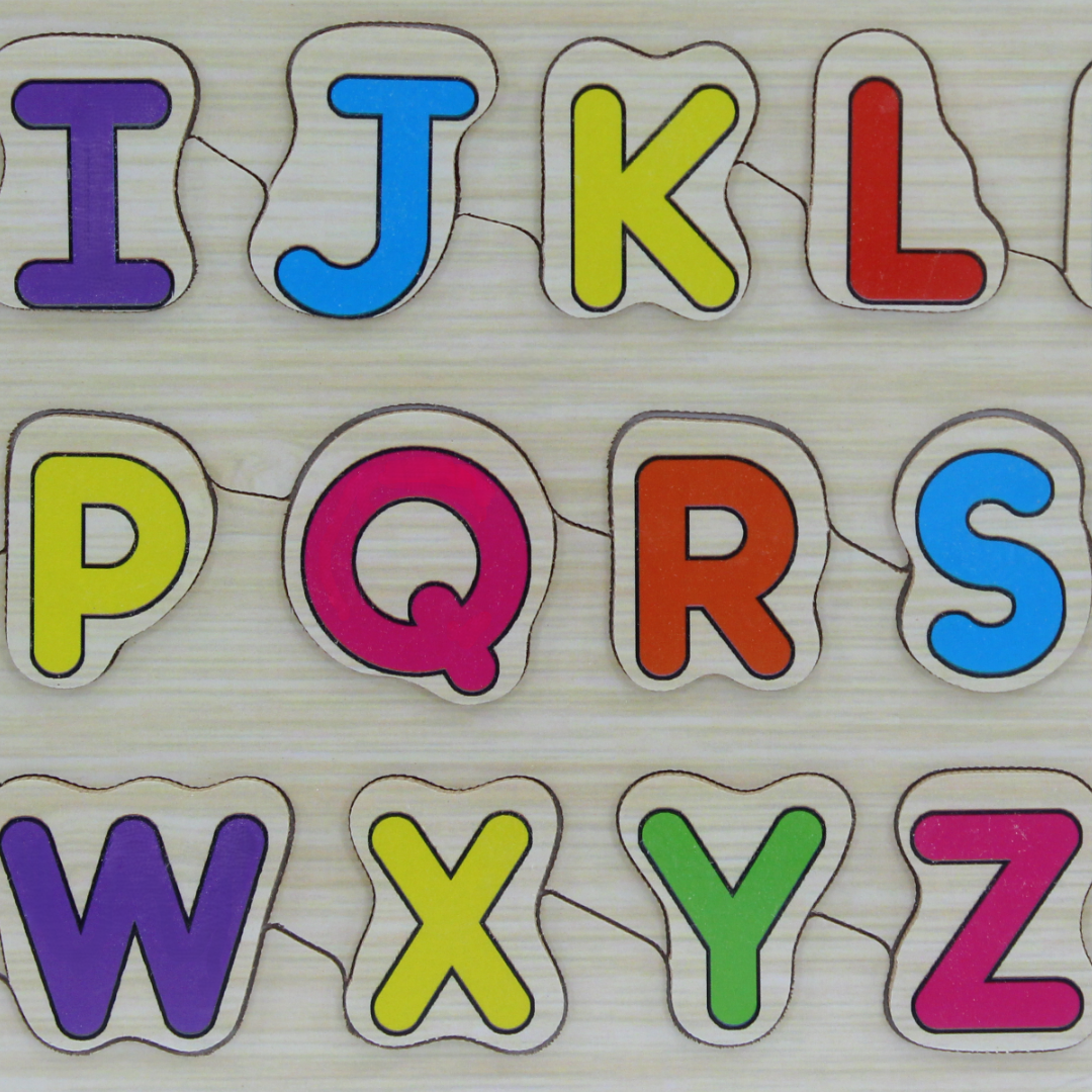 iLearn Educational Wooden Puzzle English Alphabet Letters (A–Z)