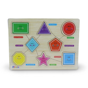 iLearn Educational Wooden Puzzle Geometric Shapes