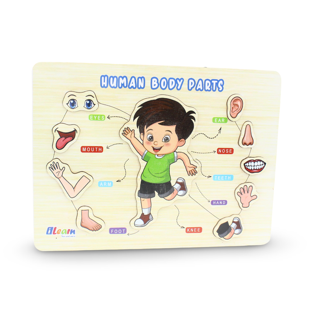 iLearn Educational Wooden Puzzle Human Body Parts