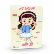 iLearn Educational Wooden Puzzle Girl Body