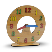 iLearn Educational Wooden Puzzle Clock Numbers (1–12)