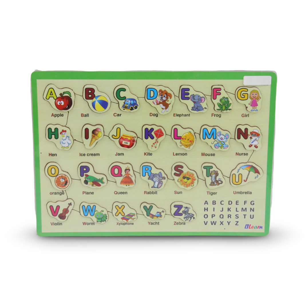 iLearn Educational Wooden Puzzle English Alphabet and Words