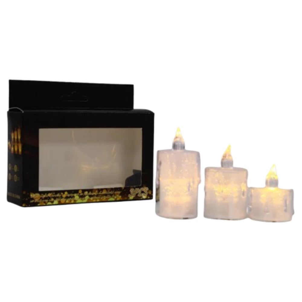 Crystal Candle Set – 3 Pieces