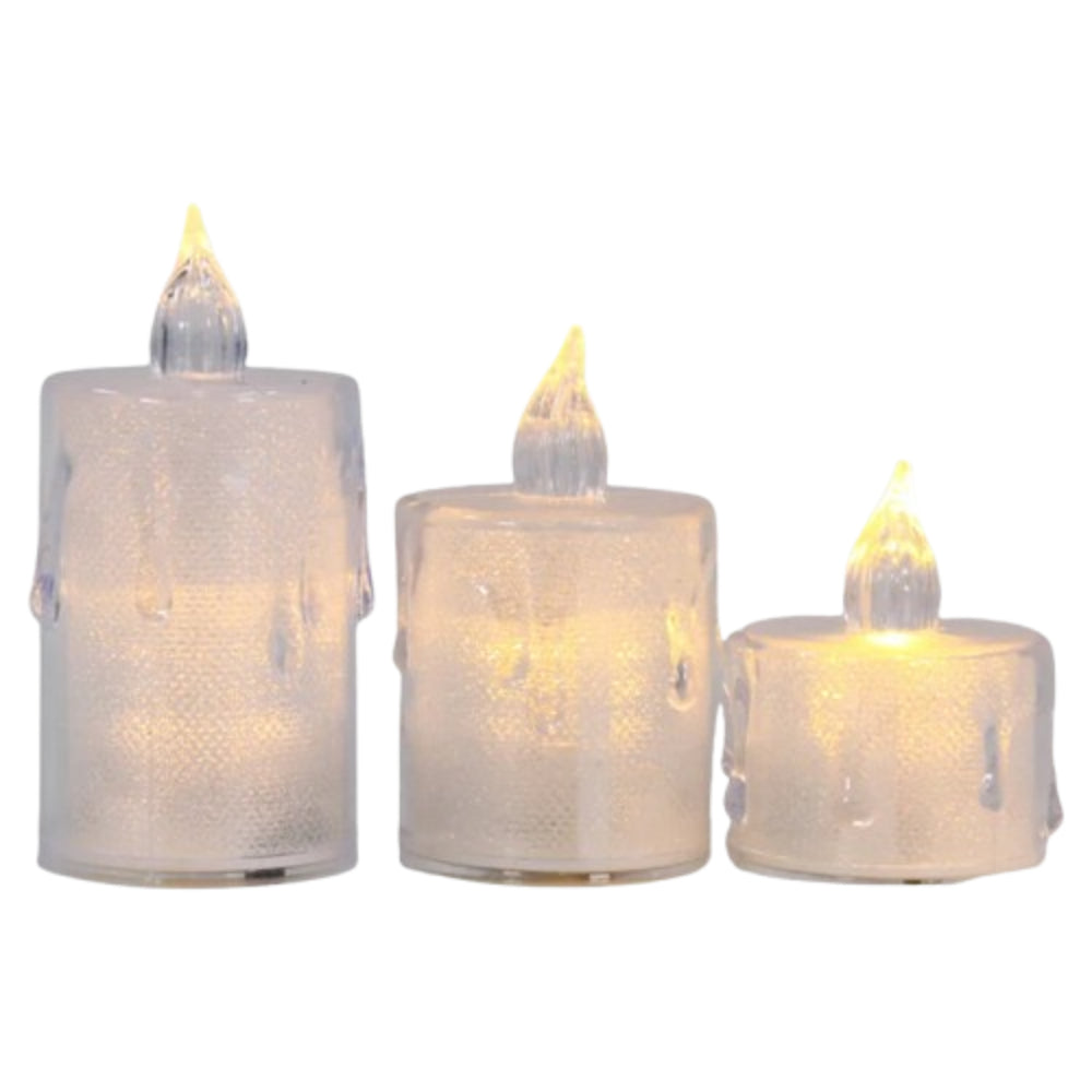 Crystal Candle Set – 3 Pieces