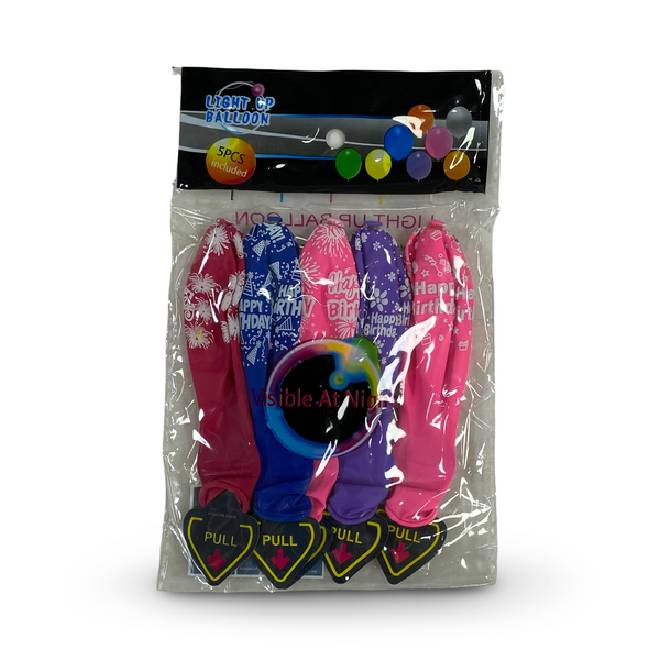 LED light-up "Happy Birthday" Balloons